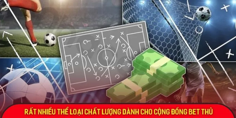 Rất nhiều thể loại chất lượng dành cho cộng đồng bet thủ linh hoạt tham gia